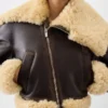 Aviator-jackan Asymmetrisk flygarjacka
