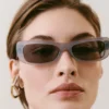 Capri-solglasögon Rektangulära solglasögon i cat-eye-modell
