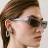 Capri-solglasögon Rektangulära solglasögon i cat-eye-modell
