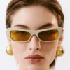 Capri-solglasögon Rektangulära solglasögon i cat-eye-modell