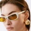 Capri-solglasögon Rektangulära solglasögon i cat-eye-modell