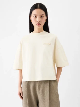 Corto-t-shirt Boxig broderad t-shirt