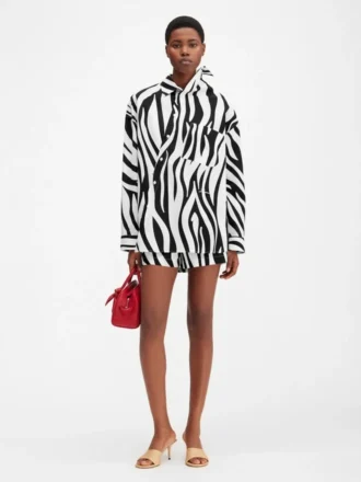 Cuadro-skjorta Asymmetrisk skjorta med Zebra Arty-tryck