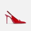 De höga Cubisto-slingback-skorna Slingback-pumps De höga Cubisto-slingback-skorna Slingback-pumps