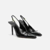 De höga Cubisto-slingback-skorna Slingback-pumps De höga Cubisto-slingback-skorna Slingback-pumps