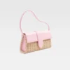 Den långa flätade Bambino Wicker-väskan med lock Den långa flätade Bambino Wicker-väskan med lock