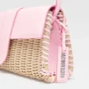 Den långa flätade Bambino Wicker-väskan med lock Den långa flätade Bambino Wicker-väskan med lock