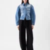Denimjackan de-Nîmes Böjd denimjacka