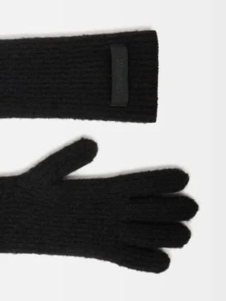 Gros Grain-handskar Grosgrain-logotyp-handskar