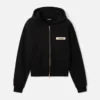 Gros Grain-hoodie med dragkedja Grosgrain-logo på dragkedja Gros Grain-hoodie med dragkedja Grosgrain-logo på dragkedja
