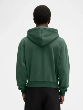 Gros Grain-hoodie med dragkedja Grosgrain-logo på dragkedja