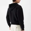 Gros Grain-hoodie med dragkedja Grosgrain-logo på dragkedja Gros Grain-hoodie med dragkedja Grosgrain-logo på dragkedja