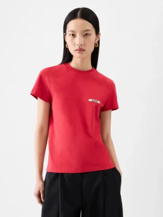 Gros Grain kortärmad t-shirt Grosgrain-logotyp-t-shirt