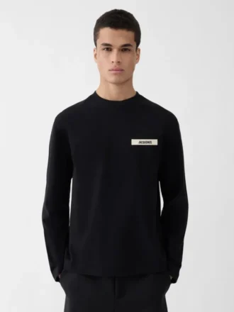 Gros Grain långärmad t-shirt Grosgrain-logotyp långärmad t-shirt
