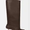 Höga Tourni-stövlar Breda knähöga stövlar Höga Tourni-stövlar Breda knähöga stövlar
