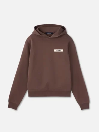 Huvtröja med grosgrain-logotyp Huvtröja med grosgrain-logotyp