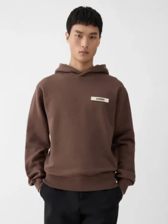 Huvtröja med grosgrain-logotyp Huvtröja med grosgrain-logotyp