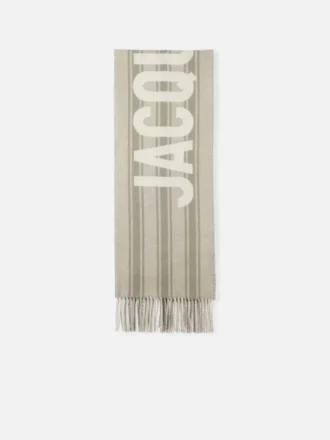 Jacquemus-scarf Scarf med logotyp och fransar