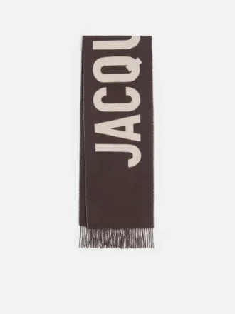 Jacquemus-scarf Scarf med logotyp och fransar