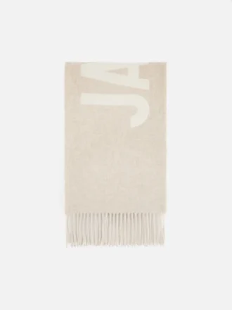 Jacquemus-scarf Scarf med logotyp och fransar