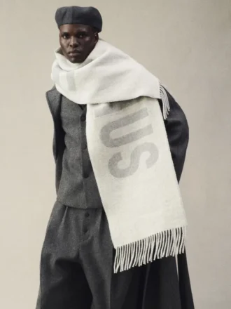 Jacquemus-scarf Scarf med logotyp och fransar