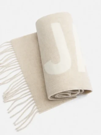 Jacquemus-scarf Scarf med logotyp och fransar