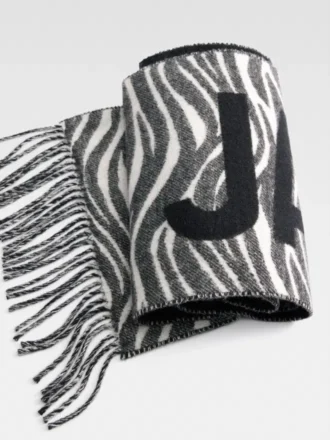 Jacquemus-scarf Scarf med logotyp och fransar