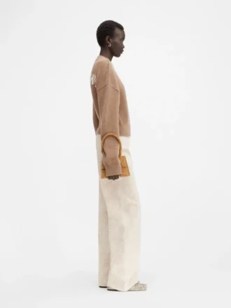 Jacquemus stickad tröja med jacquardlogotyp