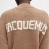 Jacquemus stickad tröja med jacquardlogotyp