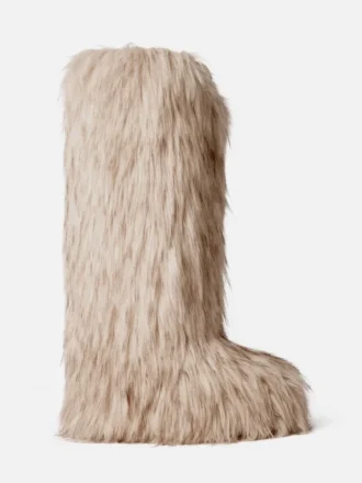 Jacquemus Yeti Moon Boot Höga stövlar i fuskpäls – i samarbete med Moon Boot
