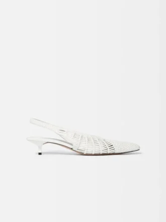 Låga Cubisto Banane Vävda bananformade slingbacks