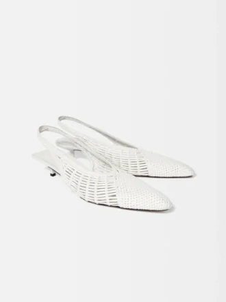 Låga Cubisto Banane Vävda bananformade slingbacks