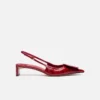 Låga Duelo-slingbacks Cirkelformade fyrkantiga kitten heels Låga Duelo-slingbacks Cirkelformade fyrkantiga kitten heels