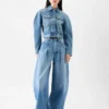 Ovalo de-Nîmes denimjacka Kurvig denimjacka Ovalo de-Nîmes denimjacka Kurvig denimjacka
