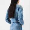 Ovalo de-Nîmes denimjacka Kurvig denimjacka Ovalo de-Nîmes denimjacka Kurvig denimjacka