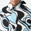 Pablo kortärmad skjorta Asymmetrisk skjorta med Zebra Arty-tryck Pablo kortärmad skjorta Asymmetrisk skjorta med Zebra Arty-tryck