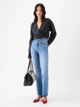 Raka jeansbyxor i denim från de-Nîmes Raka jeans