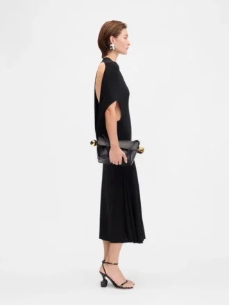 Salerno-klänningen Asymmetrisk draperad klänning