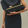 Salon-clutch Lång väska med spänne