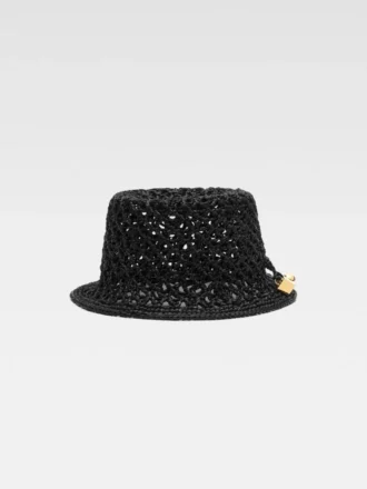 Spiaggia-buckethat Raffia-buckethat med charm Spiaggia-buckethat Raffia-buckethat med charm