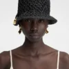 Spiaggia-buckethat Raffia-buckethat med charm