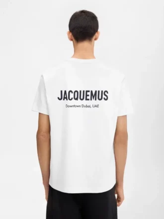 T-shirt med adressen till Dubai Kortärmad t-shirt med tryckt adress och logotyp