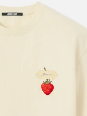 T-shirt med jordgubbsmotiv Logo-T-shirt med jordgubbsmärke