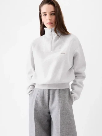 The Gros Grain sweatshirt med dragkedja och rullkrage Sweatshirt med dragkedja