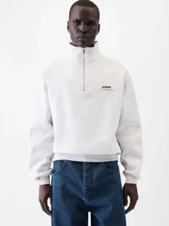 The Gros Grain sweatshirt med dragkedja och rullkrage Sweatshirt med dragkedja