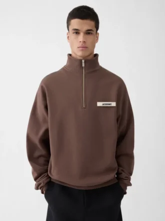 The Gros Grain sweatshirt med dragkedja och rullkrage Sweatshirt med dragkedja