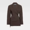 Tibau-jackan Asymmetrisk dubbelknäppt blazer