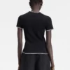 Tricot-t-shirt Asymmetrisk stickad t-shirt