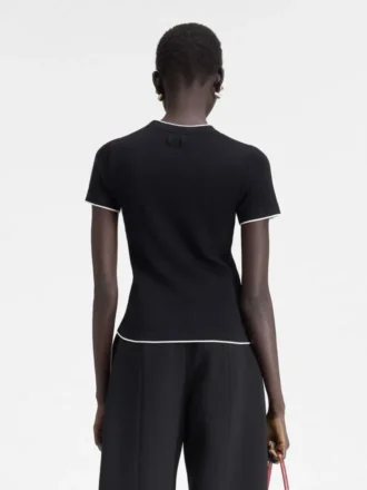 Tricot-t-shirt Asymmetrisk stickad t-shirt